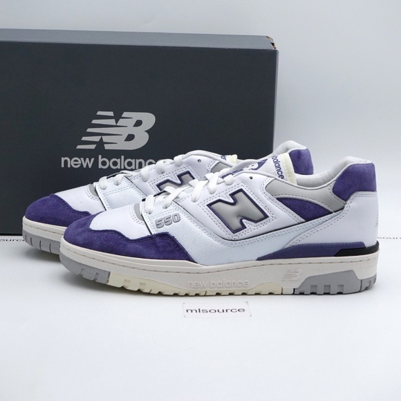 NEW New Balance 550 Leather Sneakers BB550BWG White - Picture 1 of 7